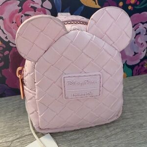 Loungefly Disney Parks Pink Quilted Mini Backpack NEW! NWT!